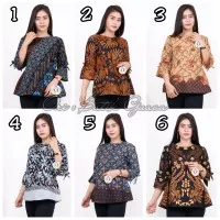 Blouse Batik atasan wanita - Baju batik wanita Murah - Seragam kantor - Pilih Nomor, L
