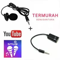 Paket Youtuber Vlog Smule - Mic Clip On Audio Splitter