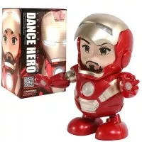 Mainan Anak Avengers Iron Man Dance Hero Robot with Music & Light