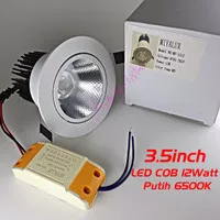 Lampu Downlight LED COB Miyalux 12Watt 220V Cahaya Putih 3.5inch
