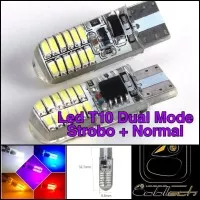 Lampu Senja Led T10 STROBO Dual Mode CANBUS 24 Titik - Biru Muda