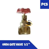 ONDA Gate Valve 1/2" inch / Stop Kran Kuningan / Keran Putar Baling