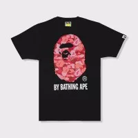 BAPE Fire Camo By Bathing Tee Black/Pink