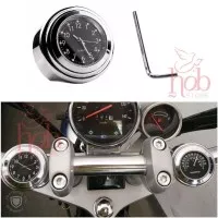 Jam untuk di stang Handlebar Sepeda Motor Motorcycle Watch Time