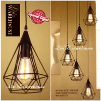 Lampu gantung void cabang 5 IRON CAGE pendant SPECIAL PRICE