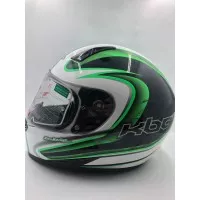 KBC Helm V ZERO | White ~ Green | Full Face | Diskon | Termurah