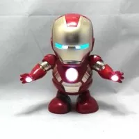Mainan Anak Super Hero LED Dance Hero Robot Iron Man