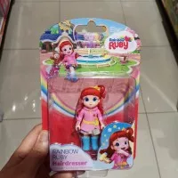 Mainan Rainbow Ruby Mini Hairdresser Mainan Boneka Rainbow Ruby ori