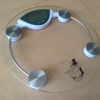 Timbangan badan digital Camry Glass electronic personal scale bulat
