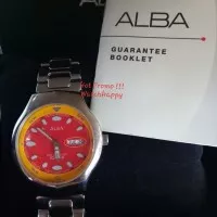 Alba AXFC43X AXFC43X1 AXFC43 Unisex Watch Red Dial Stainless Original