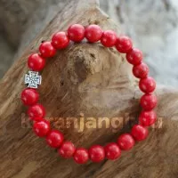 Gelang Pirus Merah/Bracelet/Red Phyrus/Gelang Batu alam/Asesoris