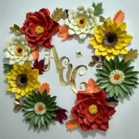 free nama!!! Autumn Paper Flowers set