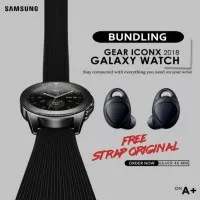 Paket Bundling Samsung Galaxy Watch SILVER 46MM dan Gear Iconx
