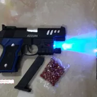 Mainan Pistol Peluru Plastik AZZURI   Laser stok terbatas