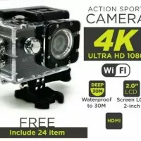 kamera sport action camera 4k ultra HD DV Wifi 64G waterproof 30 m