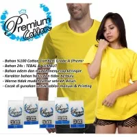 Kaos Polos Cotton Katun Premium 24s Combed Kuning Kenari