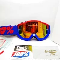 Kacamata motocross goggle 100 % goggle 100 persen - red blue