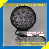 LAMPU SOROT BULAT LED TEMBAK LED BULAT 14 MATA 42 WATT TEBAL 6,5CM
