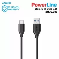 Anker PowerLine USB 3.0 to USB-C 3ft Black [A8163H11]