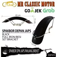 Spakbor / Slebor Depan Custom Variasi Japs Panjang Set Breket Hitam