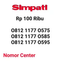 nocan Simpati Seri Double AA 1177-0812 1177 0575 Murah YB1 992