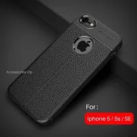 Apple Iphone 5 / 5s / 5SE Soft Case Auto Focus Look Leather Casing