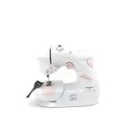 Kris Mesin Jahit Mini Portabel Putih Pink - Sewing Machine Portable