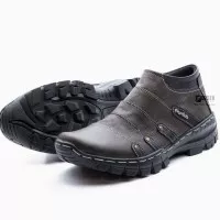 Sepatu Boot Pria Boots Touring Casual Kulit Asli Resleting BKS07