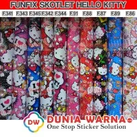 Funfix Vinyl Stiker Motif Hello Kitty Imut Skotlet Motor Gambar Lucu