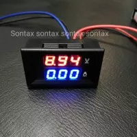 volt ampere meter digital merah biru 100v 100 v 10a 10 a voltmeter