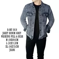 Jaket Denim Grey Washing Pull & Bear 5010-bajukecee