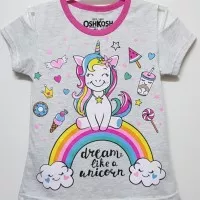 READY STOCK Kaos Anak Dream Like a Unicorn (Size 1 - 6)