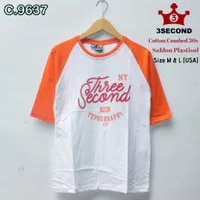 KAOS DISTRO RAGLAN LENGAN 3/4 THREE SECOND