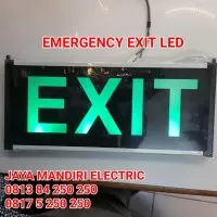 LAMPU EXIT LED EMERGENCY DASAR HITAM LED HIJAU / SIGN DARURAT