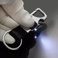 Car Keychain Multi-function Keyring With LED Lamp And Bottle Opener