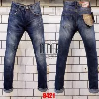 celana jeans panjang ZARA MAN skinny fit dark blue washed import - Navy, 29