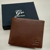 Dompet Pria lipat kulit asli warna coklat (WHISKY)