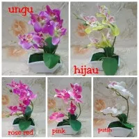 Bunga Anggrek mini artifisial/palsu impor dng pot