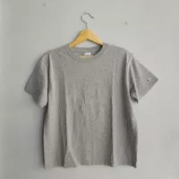 ORIGINAL Champion Shirt Tee Kaos Blank Polos Grey Gray Abu-abu Women