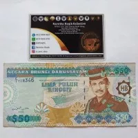 Uang Kuno 50 Dollar BND Brunei Darussalam Tahun 1996 Grade VF Plus