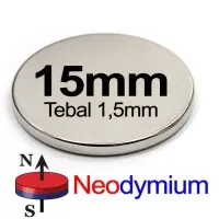 15x1.5mm Strong Magnet Neodymium Bulat Koin 15mm x 1,5mm 15x1.5 mm