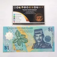 Uang Kuno 1 Dollar BND Brunei Darussalam Tahun 1996 Grade XF