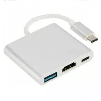 Konverter USB-C to HDMI-USB3.0-USB C/F ( Kabel 3 in 1 Thunderbolt )