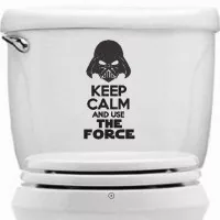 Stiker Toilet Darth Vader Keep Calm Use Force Star Wars Decal Sticker