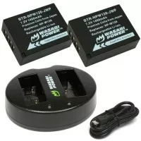Wasabi Power Battery (2-Pack) and Charger for Fujifilm NP-W126