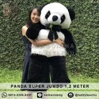 Boneka Panda Super Jumbo 1,2 Meter Hitam Putih Khas Bandung