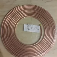 Pipa Tembaga Copper Tube Air Refrigerant AC 1/2" × .81mm Per Meter