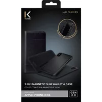 2-in-1 GEN 2.0 Magnetic Slim Wallet & Case for Apple iPhone X/XS,Black