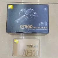 Nikon D7500 Kit 18-140mm VR +Lensa Nikon AF 70-300mm F/4-5.6G
