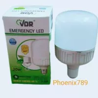 Bohlam Lampu LED 30watt Putih VDR Emergency LED Baterai Lithium 1800 m